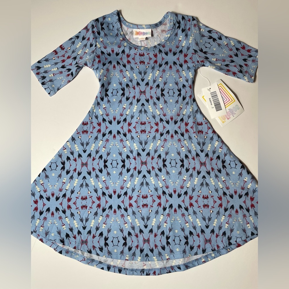 LuLaRoe Kids Adeline Dress With Arrow Design
